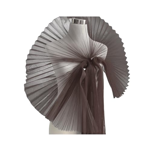 Mesh Stoff gekräuselte Spitzenverkühlung Falten -Trimm Organza Chiffon Tüll Grenz für das Nähen von Hochzeitskleid Trimmbüchern Projekte Dekoratives Material verschieden Kaffee von SHINROAD