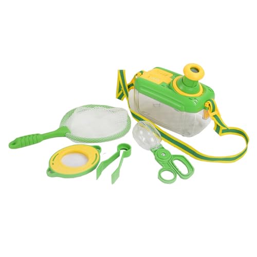 Outdoor Nature Exploration Kit Kids Animal Catcher Toy Critter for Set with Viewer Box Net Scissors Clip Tweezers Magnifying Glass Educational 1 Set von SHINROAD