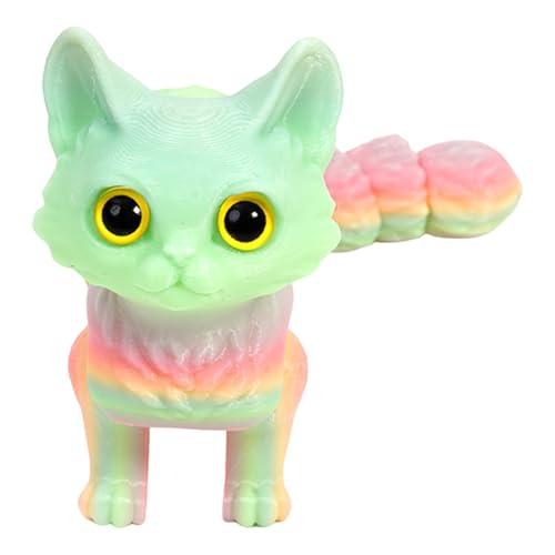 SHINROAD 3D-gedrucktes Katzen-Stressabbau-Spielzeug, Schreibtisch-Spaß-Ornament mit flexiblen Gelenken, bewegliches Modell für zappelnde Schreibtischdekoration, niedliche Cartoon-Figur, Zuhause, M SHINROAD 3D-gedrucktes Katzen-Stressabbau-Spielzeug, Schreibtisch-Spaß-Ornament mit flexiblen Gelenken, bewegliches Modell für zappelnde Schreibtischdekoration, niedliche Cartoon-Figur, Zuhause, M von SHINROAD