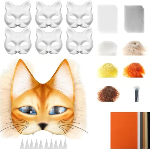 SHINROAD Animal Masque Design Kit Therian Craft DIY Making -Set mit Kunstpelz -Eye -Mesh Filzblättern für die Malen kreativer Lieferungen Halloween Carnival Cosplay C SHINROAD Animal Masque Design Kit Therian Craft DIY Making -Set mit Kunstpelz -Eye -Mesh Filzblättern für die Malen kreativer Lieferungen Halloween Carnival Cosplay C von SHINROAD