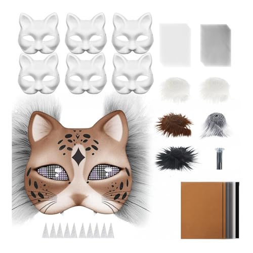 SHINROAD Animal Masque Design Kit Therian Craft DIY Making -Set mit Kunstpelz -Eye -Mesh Filzblättern für die Malen kreativer Lieferungen Halloween Carnival Cosplay D SHINROAD Animal Masque Design Kit Therian Craft DIY Making -Set mit Kunstpelz -Eye -Mesh Filzblättern für die Malen kreativer Lieferungen Halloween Carnival Cosplay D von SHINROAD