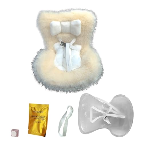 SHINROAD Auto Vent Clip Puppensitz Plüsch mit Air Soft Pelzkissen Verstellbare Gurte Niedliche Dekoration für Sammler Skurriles Zubehör Beige A von SHINROAD