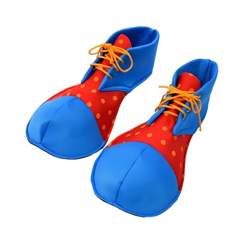 SHINROAD Clown bunte Perücken Kostüm Set für Erwachsene rote Nase Weste Krawatten Handschuhe Schuhe Perfekte Halloween-Bühnenaufführungen Dress-up-Partys Komplette Kleidung E Einheitsgröße von SHINROAD
