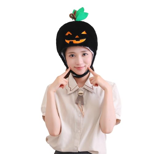 SHINROAD Clubkostüme Halloween Horror Schwarze Kürbis Kopfbedeckung Verstellbarer Cartoon Plüschhut für Partys Cosplay Musikfestivals Stufe Auftritte Foto Requisiten Schwarz SHINROAD Clubkostüme Halloween Horror Schwarze Kürbis Kopfbedeckung Verstellbarer Cartoon Plüschhut für Partys Cosplay Musikfestivals Stufe Auftritte Foto Requisiten Schwarz von SHINROAD
