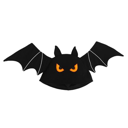 SHINROAD Clubkostüme Halloween Schwarze Fledermaus -Kopfbedeckung süße lustige Cartoon Kopfbedeckung Plüsch Hut für Halloween Cosplay Party Kostümzubehör Urlaubsfeiertagsfeiertags -Requisiten Schwarz von SHINROAD
