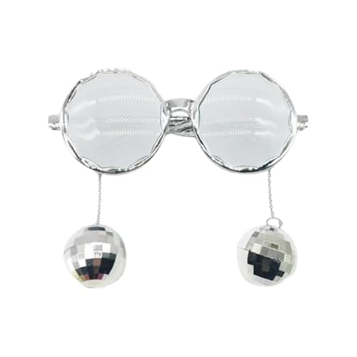 SHINROAD Disco -Themenparty Shades Carnival Disco Accessoires Disco Ball Gläses Plastik Retro Funky Sonnenbrille mit Anhänger Party bevorzugt Karnevalszubehör bevorzugt Weiß SHINROAD Disco -Themenparty Shades Carnival Disco Accessoires Disco Ball Gläses Plastik Retro Funky Sonnenbrille mit Anhänger Party bevorzugt Karnevalszubehör bevorzugt Weiß von SHINROAD