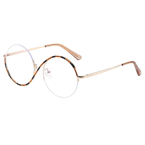 SHINROAD Film-inspirierte Brille, flache Spiegel-Sonnenbrille, Hexe, ikonisches Design, leichter Metallrahmen, S-förmige Beine, runde Brille für Halloween-Partys, Cosplay, Braun SHINROAD Film-inspirierte Brille, flache Spiegel-Sonnenbrille, Hexe, ikonisches Design, leichter Metallrahmen, S-förmige Beine, runde Brille für Halloween-Partys, Cosplay, Braun von SHINROAD