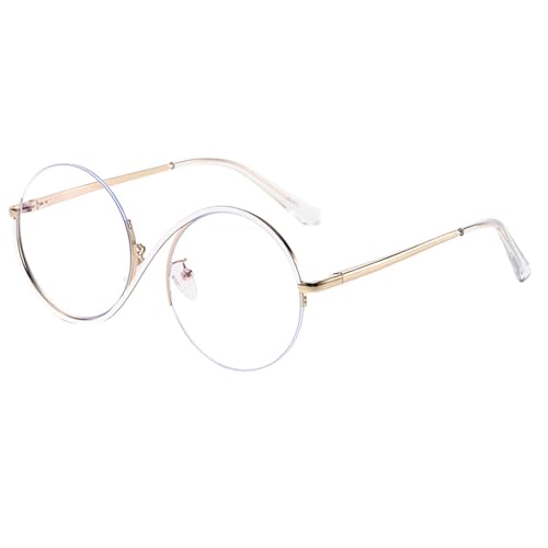 SHINROAD Film-inspirierte Brille, flache Spiegel-Sonnenbrille, Hexe, ikonisches Design, leichter Metallrahmen, S-förmige Beine, runde Brille für Halloween-Partys, Cosplay, Platin SHINROAD Film-inspirierte Brille, flache Spiegel-Sonnenbrille, Hexe, ikonisches Design, leichter Metallrahmen, S-förmige Beine, runde Brille für Halloween-Partys, Cosplay, Platin von SHINROAD