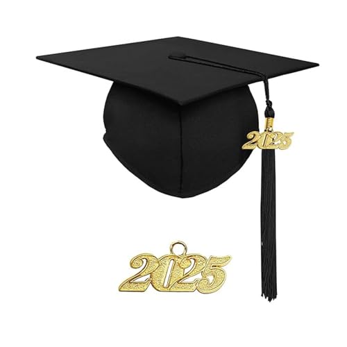 SHINROAD Graduation Hut 2025 Cap Quaste Set Leicht Bachelor mit verstellbarem Gummiband Gewebter Stoff Zeremonie Zubehör Flexibel Schwarz Kid SHINROAD Graduation Hut 2025 Cap Quaste Set Leicht Bachelor mit verstellbarem Gummiband Gewebter Stoff Zeremonie Zubehör Flexibel Schwarz Kid von SHINROAD