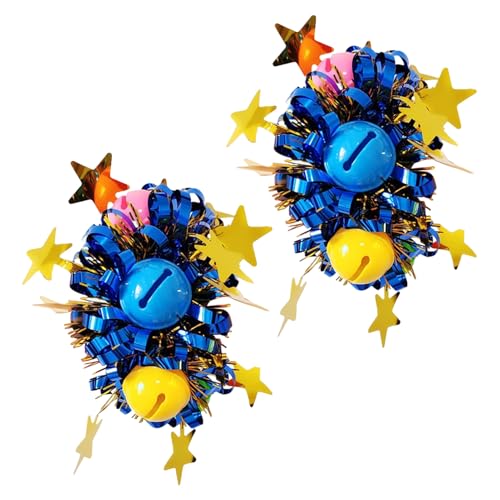 SHINROAD Helles Cheerleader-Accessoire, Uniform-Armband, elastisches Band, Handgelenk, Blume mit Sternglocke, Dekor, funkelnde Team-Farbe, für passende Feiertage, Blau SHINROAD Helles Cheerleader-Accessoire, Uniform-Armband, elastisches Band, Handgelenk, Blume mit Sternglocke, Dekor, funkelnde Team-Farbe, für passende Feiertage, Blau von SHINROAD