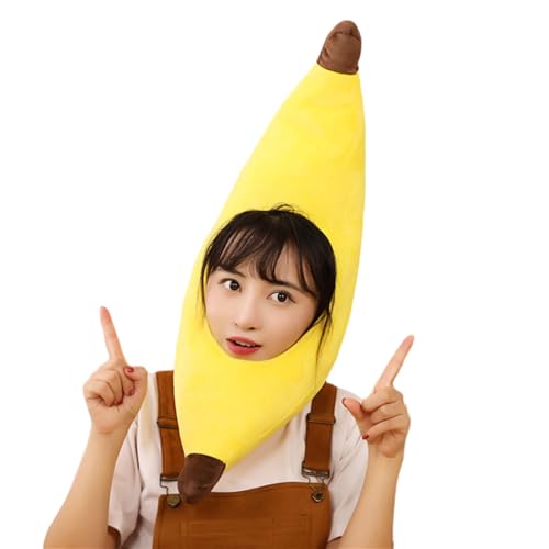 SHINROAD Hochwertige Bananenkopfbedeckung lustiges weiches Plüsch-Stirnband für Cosplay-Fotografie Requisiten Halloween Weihnachtskostümzubehör Trendy komfortabel Gelb SHINROAD Hochwertige Bananenkopfbedeckung lustiges weiches Plüsch-Stirnband für Cosplay-Fotografie Requisiten Halloween Weihnachtskostümzubehör Trendy komfortabel Gelb von SHINROAD