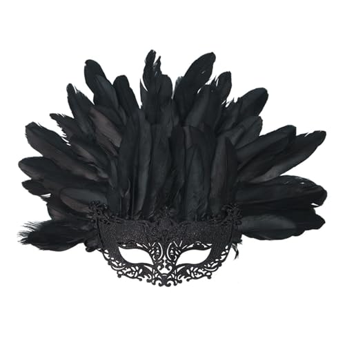 SHINROAD Hochwertige Feder Masque Masquerade für Frauen venezianische Halbgesicht mit Mardi Gras Prom Ball Festliche Party-Dekoration Verstellbarer Riemen abnehmbar abnehmbar Schwarz SHINROAD Hochwertige Feder Masque Masquerade für Frauen venezianische Halbgesicht mit Mardi Gras Prom Ball Festliche Party-Dekoration Verstellbarer Riemen abnehmbar abnehmbar Schwarz von SHINROAD