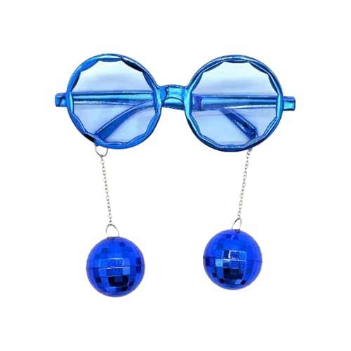 SHINROAD Karneval Disco Zubehör Disco Thema Party Schattierungen Discokugel Brille Kunststoff Retro Funky Sonnenbrille mit Anhänger Party Favors Karneval Zubehör Blau SHINROAD Karneval Disco Zubehör Disco Thema Party Schattierungen Discokugel Brille Kunststoff Retro Funky Sonnenbrille mit Anhänger Party Favors Karneval Zubehör Blau von SHINROAD