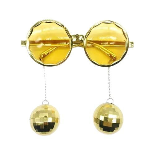 SHINROAD Karneval Disco Zubehör Disco Thema Party Schattierungen Discokugel Brille Kunststoff Retro Funky Sonnenbrille mit Anhänger Party Favors Karneval Zubehör Golden SHINROAD Karneval Disco Zubehör Disco Thema Party Schattierungen Discokugel Brille Kunststoff Retro Funky Sonnenbrille mit Anhänger Party Favors Karneval Zubehör Golden von SHINROAD