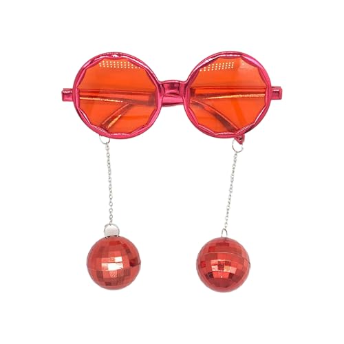 SHINROAD Karneval Disco Zubehör Disco Thema Party Schattierungen Discokugel Brille Kunststoff Retro Funky Sonnenbrille mit Anhänger Party Favors Karneval Zubehör Rot SHINROAD Karneval Disco Zubehör Disco Thema Party Schattierungen Discokugel Brille Kunststoff Retro Funky Sonnenbrille mit Anhänger Party Favors Karneval Zubehör Rot von SHINROAD