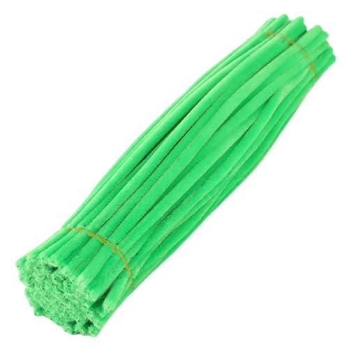 SHINROAD Kids Pipe Cleaner Set 100pcs Craft Kit Multi-Farb-Chenille-Stiele für DIY Flower Making Art Projects Party Dekorationen Anfänger-freundliche Lieferungen alle Grün von SHINROAD