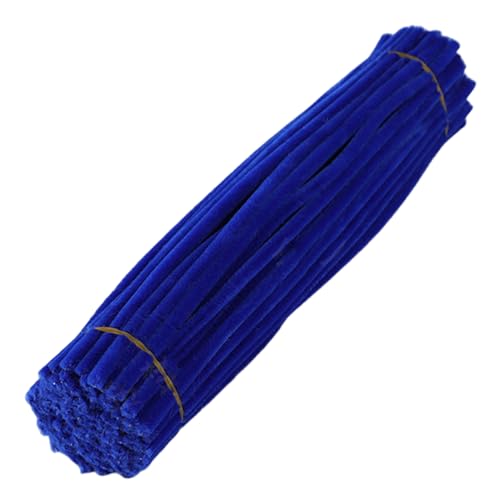 SHINROAD Kids Pipe Cleaner Set 100pcs Craft Kit Multi-Farb-Chenille-Stiele für DIY Flower Making Art Projects Party Dekorationen Anfänger-freundliche Lieferungen alle Königsblau von SHINROAD