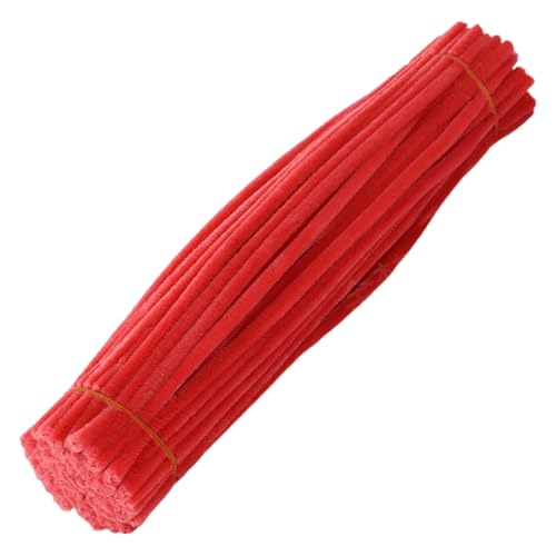 SHINROAD Kids Pipe Cleaner Set 100pcs Craft Kit Multi-Farb-Chenille-Stiele für DIY Flower Making Art Projects Party Dekorationen Anfänger-freundliche Lieferungen alle Rosenrot von SHINROAD