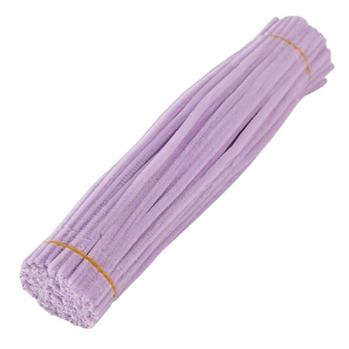SHINROAD Kids Pipe Cleaner Set 100pcs Craft Kit Multi-Farb-Chenille-Stiele für DIY Flower Making Art Projects Party Dekorationen Anfänger-freundliche Lieferungen alle Violett von SHINROAD