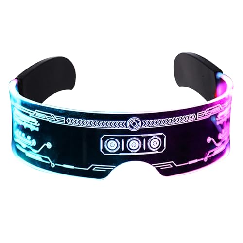 SHINROAD LED -Brillen mit langer Akkulaufzeit transparent 7 Farbe 12 Modi blinken Leuchten für Halloween Cosplay Party Bar wiederaufladbares Leichtgewicht B SHINROAD LED -Brillen mit langer Akkulaufzeit transparent 7 Farbe 12 Modi blinken Leuchten für Halloween Cosplay Party Bar wiederaufladbares Leichtgewicht B von SHINROAD