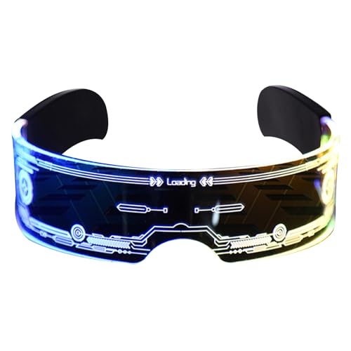 SHINROAD LED -Brillen mit langer Akkulaufzeit transparent 7 Farbe 12 Modi blinken Leuchten für Halloween Cosplay Party Bar wiederaufladbares Leichtgewicht C SHINROAD LED -Brillen mit langer Akkulaufzeit transparent 7 Farbe 12 Modi blinken Leuchten für Halloween Cosplay Party Bar wiederaufladbares Leichtgewicht C von SHINROAD