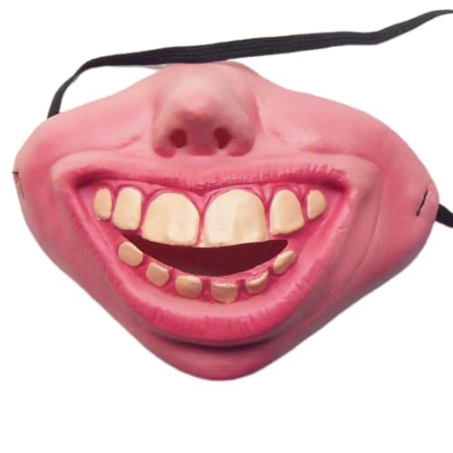 SHINROAD Naturlatex-Maske für Erwachsene, Halloween, lustiger Halbgesichtsstreich, atmungsaktiv, realistischer Horror für Kostümparty, C SHINROAD Naturlatex-Maske für Erwachsene, Halloween, lustiger Halbgesichtsstreich, atmungsaktiv, realistischer Horror für Kostümparty, C von SHINROAD
