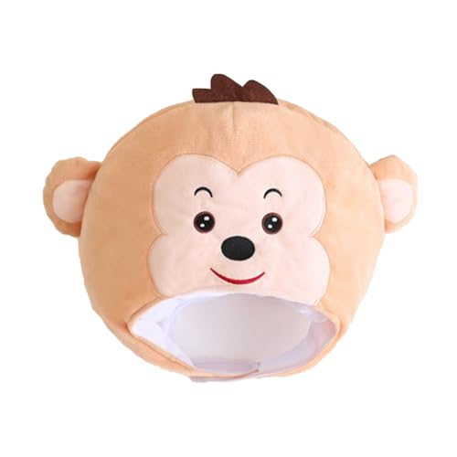 SHINROAD Neuheit Monkey Hut Plüsch Kopfbedeckung weiche pp Baumwollfüllung Verstellbares niedliches Tier -Spaß -Kopf Cover für Cosplay Bequeme Stirnband -Selfie -Requisiten AFFE von SHINROAD