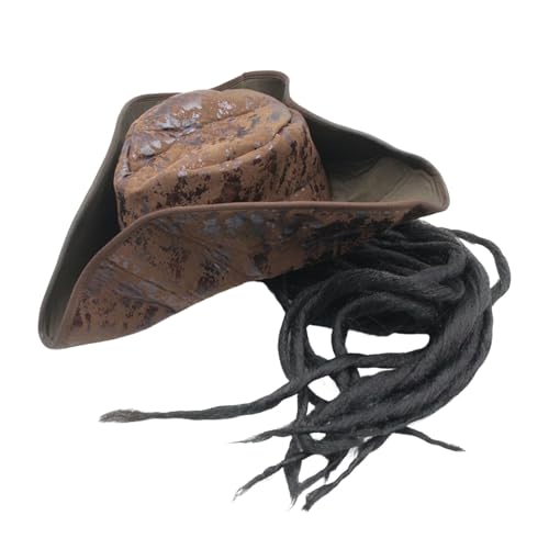 SHINROAD Piraten-Cosplay-Hut, Cosplay-Requisite, lustiges Halloween-Kostüm, für Damen und Herren, Braun SHINROAD Piraten-Cosplay-Hut, Cosplay-Requisite, lustiges Halloween-Kostüm, für Damen und Herren, Braun von SHINROAD