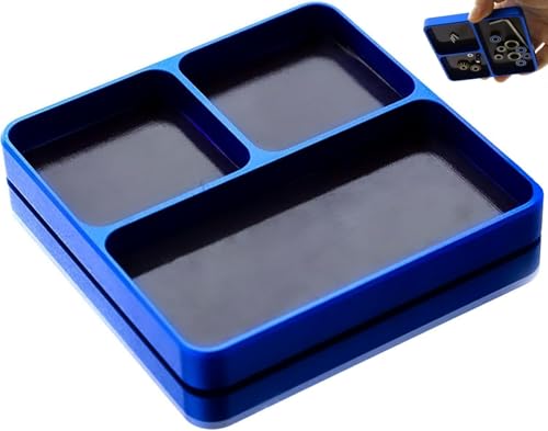 SHINROAD RC-Schraube, Magnetische Ablage, Metall-Aluminium-Legierung, Montagescheibe, Reparatur-Autos, Werkzeugaufbewahrung, Funktion für Auto, Boot, Modellflugzeug (Dunkelblau) von SHINROAD