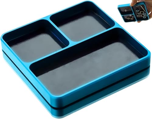 SHINROAD RC-Schraube, Magnetische Ablage, Metall-Aluminium-Legierung, Montagescheibe, Reparatur-Autos, Werkzeugaufbewahrung, Funktion für Auto, Boot, Modellflugzeug (Himmelblau) von SHINROAD