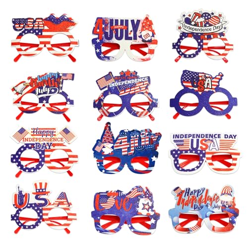 SHINROAD Rot weiße blaue Partybrille 1/12 PCs patriotische amerikanische Flagge Star Striot Stripes Brillen für Independence Day Memorial Veteranen Feierlichkeiten 1 Satz SHINROAD Rot weiße blaue Partybrille 1/12 PCs patriotische amerikanische Flagge Star Striot Stripes Brillen für Independence Day Memorial Veteranen Feierlichkeiten 1 Satz von SHINROAD
