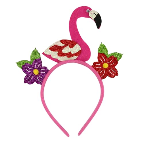 SHINROAD Sommer Beachfotografie Requisiten Hawaiian Luau Stirnbänder Palmbaum Flamingo Filz Feiern Haarzubehör für tropische Themenversorgungen Aloha Dekorationen D von SHINROAD