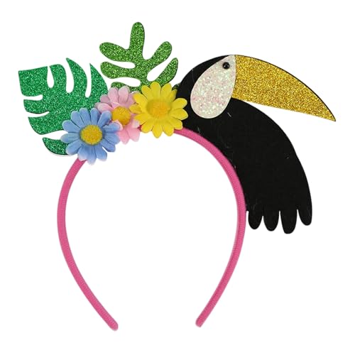 SHINROAD Sommer Beachfotografie Requisiten Hawaiian Luau Stirnbänder Palmbaum Flamingo Filz Feiern Haarzubehör für tropische Themenversorgungen Aloha Dekorationen G von SHINROAD