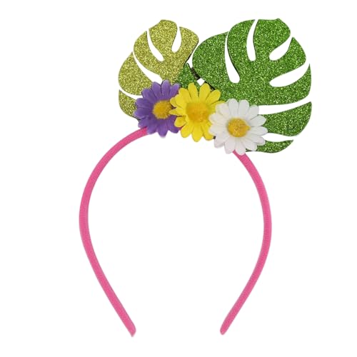 SHINROAD Sommer Beachfotografie Requisiten Hawaiian Luau Stirnbänder Palmbaum Flamingo Filz Feiern Haarzubehör für tropische Themenversorgungen Aloha Dekorationen H von SHINROAD