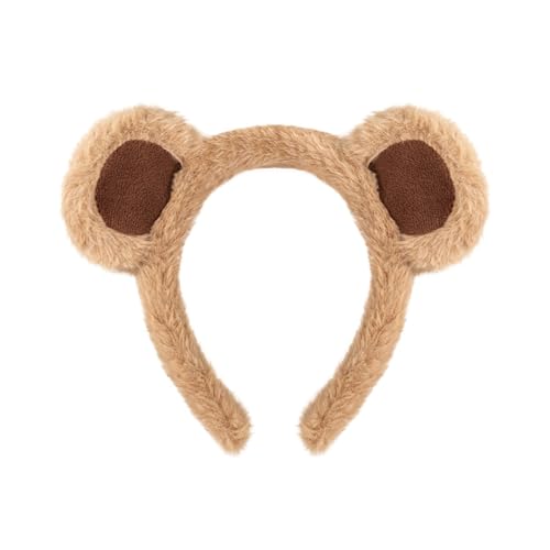 SHINROAD Stirnband Party Prop Cartoon Ohr Bär Haarreifen mit Plüsch Nase Elastische Fliege Runder Schwanz Spaß für Mädchen Cosplay Halloween Partys D von SHINROAD