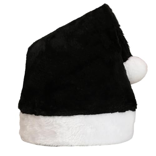 SHINROAD Süßer Weihnachtsmütze für Geschenke Festliche Feiertage Kopfbedecke Weihnachtsmann mit weißem Plüschballkostüm weiche Samt Weihnachtsfeiern Familie Schwarz SHINROAD Süßer Weihnachtsmütze für Geschenke Festliche Feiertage Kopfbedecke Weihnachtsmann mit weißem Plüschballkostüm weiche Samt Weihnachtsfeiern Familie Schwarz von SHINROAD