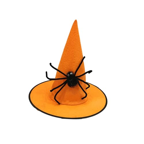 Wizard Hat Leichtes langlebiges Kinder schwarz komfortable Kostümzubehör für Halloween-Partys Dress-up Orange von SHINROAD
