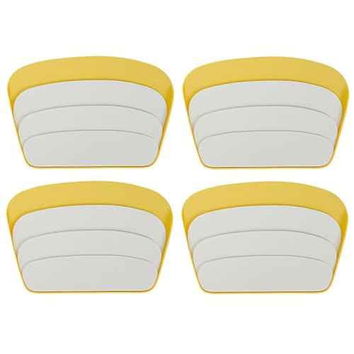 Spielkarten-Tablett, mehrere Halter, 4 Stück, 3-lagig, freihändig, Poker-Autos, Desktop-Ständer, Familienspiel, Gelb, 4 Stück von SHINROAD