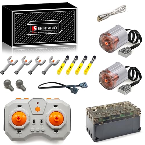 16-teiliges Technik Power Functions Wiederaufladbar Einstellbare Geschwindigkeit Fernbedienung Wiederaufladbares Lithiumbatterie und Hochgeschwindigkeits XL Motor Set Kompatibel mit Lego(XL motor × 2) 16-teiliges Technik Power Functions Wiederaufladbar Einstellbare Geschwindigkeit Fernbedienung Wiederaufladbares Lithiumbatterie und Hochgeschwindigkeits XL Motor Set Kompatibel mit Lego(XL motor × 2) von SHINTACRY