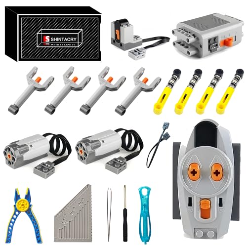19 Teiliges Technik Power Functions Fernbedienung und Motoren Set Kompatibel mit Lego Technic, M Motor, Batteriekasten, für Liebhaber von Bausteinen, Weihnachten Geschenk 19 Teiliges Technik Power Functions Fernbedienung und Motoren Set Kompatibel mit Lego Technic, M Motor, Batteriekasten, für Liebhaber von Bausteinen, Weihnachten Geschenk von SHINTACRY