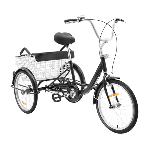 20 Zoll Dreirad für Erwachsene Hochkohlenstoffhaltiger Stahl mit Einkaufskorb Mit Kindersitz 3 Räder Dreirad für Outdoor-Aktivitäten Schwarz 20 Zoll Dreirad für Erwachsene Hochkohlenstoffhaltiger Stahl mit Einkaufskorb Mit Kindersitz 3 Räder Dreirad für Outdoor-Aktivitäten Schwarz von SHIOUCY