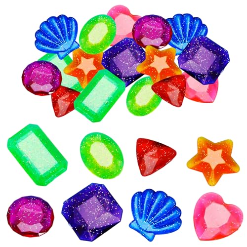 16 Stück Dive Gem, Edelsteine für Kinder, Tauch Edelsteine Tauchspielzeug, Pool Spielzeug, Sommer Schwimm Tauch Spielzeug, 8 Formen, Farbe Zufällig von SHIQUAN