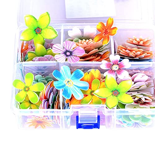 Klebstoff essbares Reispapier, 100 Stück Blumenform Kuchen Backdekoration, essbare Blume für Kuchen Topper Dekor Party Cupcake -Lebensmitteldekorationen, Papier, Dekorationen Blumen von SHITOOMFE