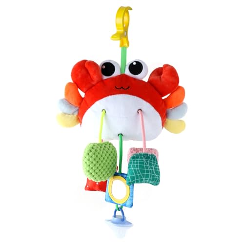 SHITOOMFE Autospielspielzeug hängen blügendes Baby -Krabbenspielzeug mit Quietschern Crinkle Rassel Spiegel & Teether Crab Baby Crib Mobile für sensorische und kognitive Entwicklung SHITOOMFE Autospielspielzeug hängen blügendes Baby -Krabbenspielzeug mit Quietschern Crinkle Rassel Spiegel & Teether Crab Baby Crib Mobile für sensorische und kognitive Entwicklung von SHITOOMFE