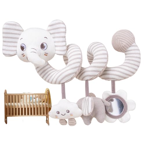 SHITOOMFE Baby Kinderwagen Spielzeug, weiche Spiralplüschauto-Sitzspielzeug mit Glocken, quietschende frühe Bildungsbabygeschenke für Neugeborene 0-3 Jahre, Elefant, Autospielspielzeug hängen SHITOOMFE Baby Kinderwagen Spielzeug, weiche Spiralplüschauto-Sitzspielzeug mit Glocken, quietschende frühe Bildungsbabygeschenke für Neugeborene 0-3 Jahre, Elefant, Autospielspielzeug hängen von SHITOOMFE