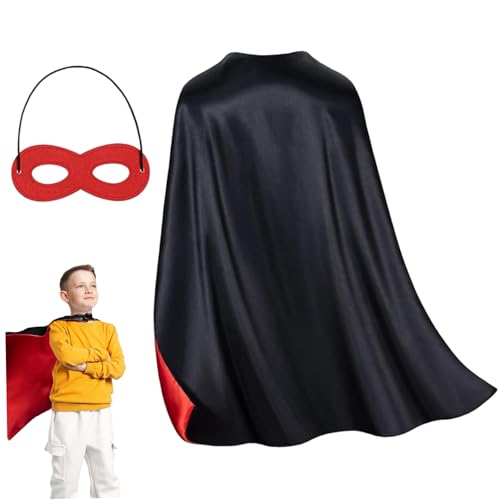 SHITOOMFE Cape, Kinder Superhelden-Umhänge mit Maske, 27, 56 Zoll doppelseitigen Umhang und Masken für Kinder, ideal für Halloween, Cosplay und Partys SHITOOMFE Cape, Kinder Superhelden-Umhänge mit Maske, 27, 56 Zoll doppelseitigen Umhang und Masken für Kinder, ideal für Halloween, Cosplay und Partys von SHITOOMFE