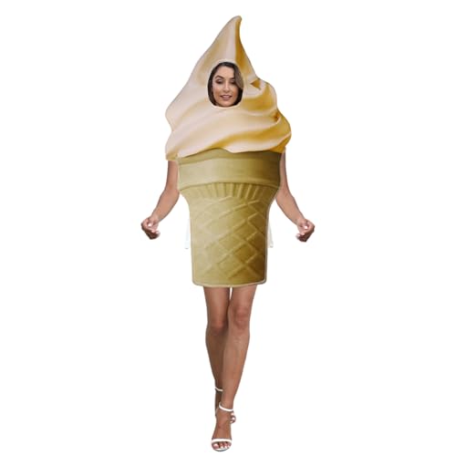 SHITOOMFE Eiscreme Party, Eiskostüm, hautfreundliche und Komfort-Simulationsparty, lustige Halloween-Kostüme für Cosplay-Weihnachtsleistung, Medium, Medium von SHITOOMFE