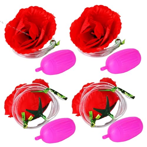 SHITOOMFE Trick, 4pcs Squirting Flower Rose Streichspielzeug kreative lustige Streichgeschenke realistische Clownblume, die Wasser für Partyvorräte spritzt SHITOOMFE Trick, 4pcs Squirting Flower Rose Streichspielzeug kreative lustige Streichgeschenke realistische Clownblume, die Wasser für Partyvorräte spritzt von SHITOOMFE