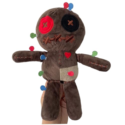 SHITOOMFE Voodoo -Puppe, Voodoo Dolls Polyester Baumwolle beängstigende Puppe mit unruhigen Drucken gruselige Rache Negative Horror -Streichspiele für Mitarbeiter, Büro, Trennung, Scheidung von SHITOOMFE
