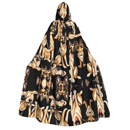 Bedruckter dicker Kapuzenumhang für Halloween, Vampir, Hexe, Zauberer, Halloween, Weihnachten, Cosplay von SHLXMDNZ